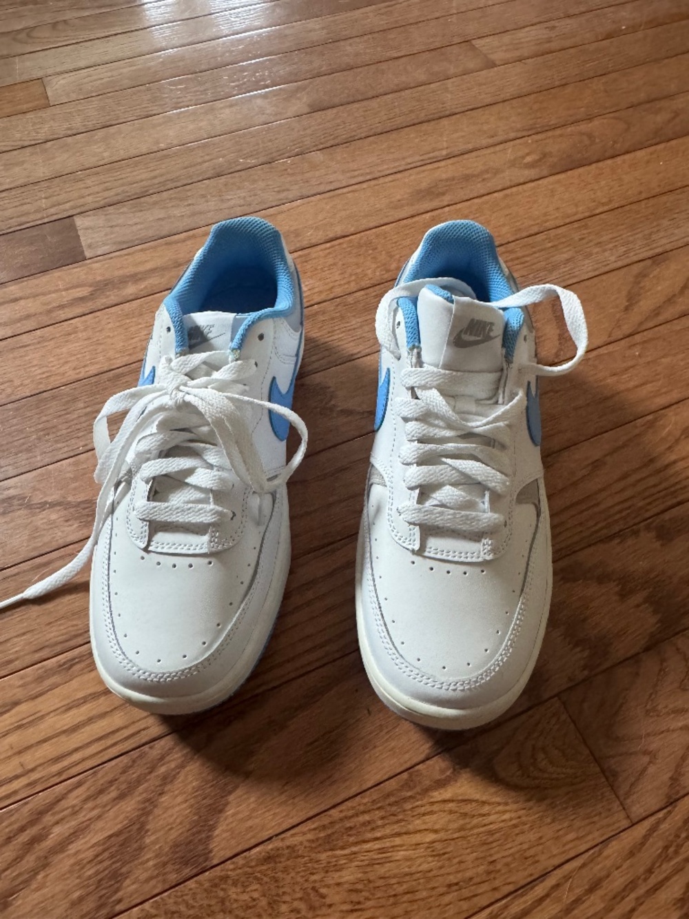 Nike Women's Gamma Force Leather Shoes 'White/Blue' (DX9176-108)